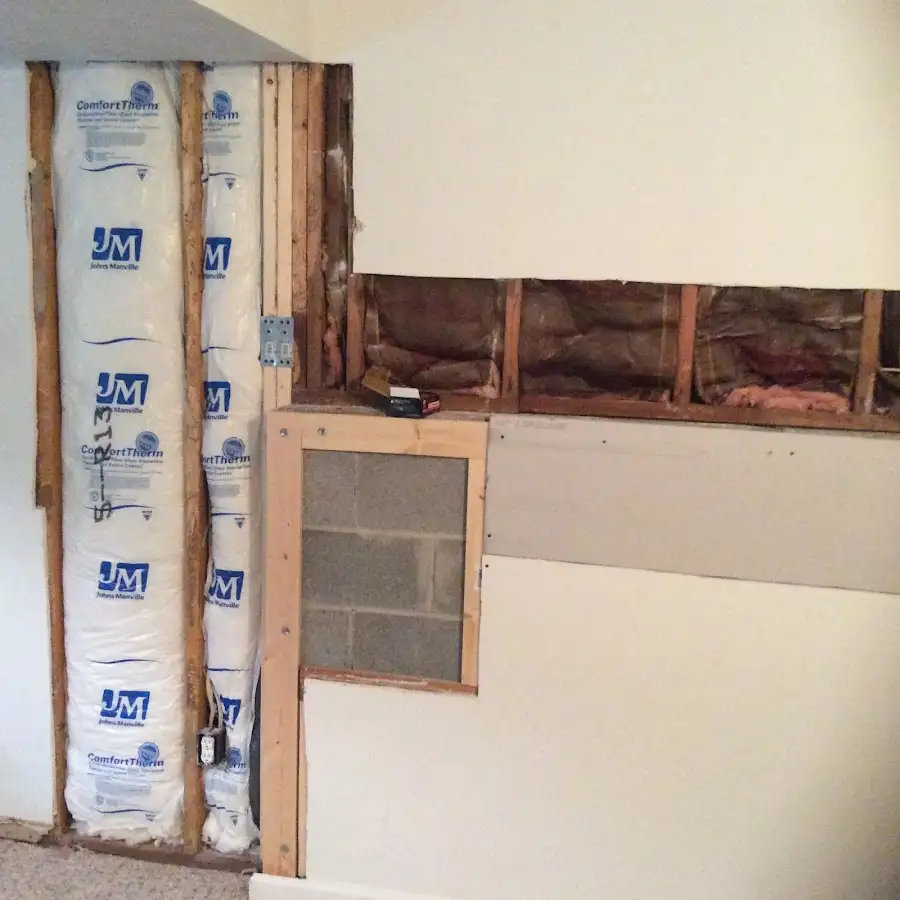 Wall insulation replacement during Contents Cleaning & Restoration in Grafton
